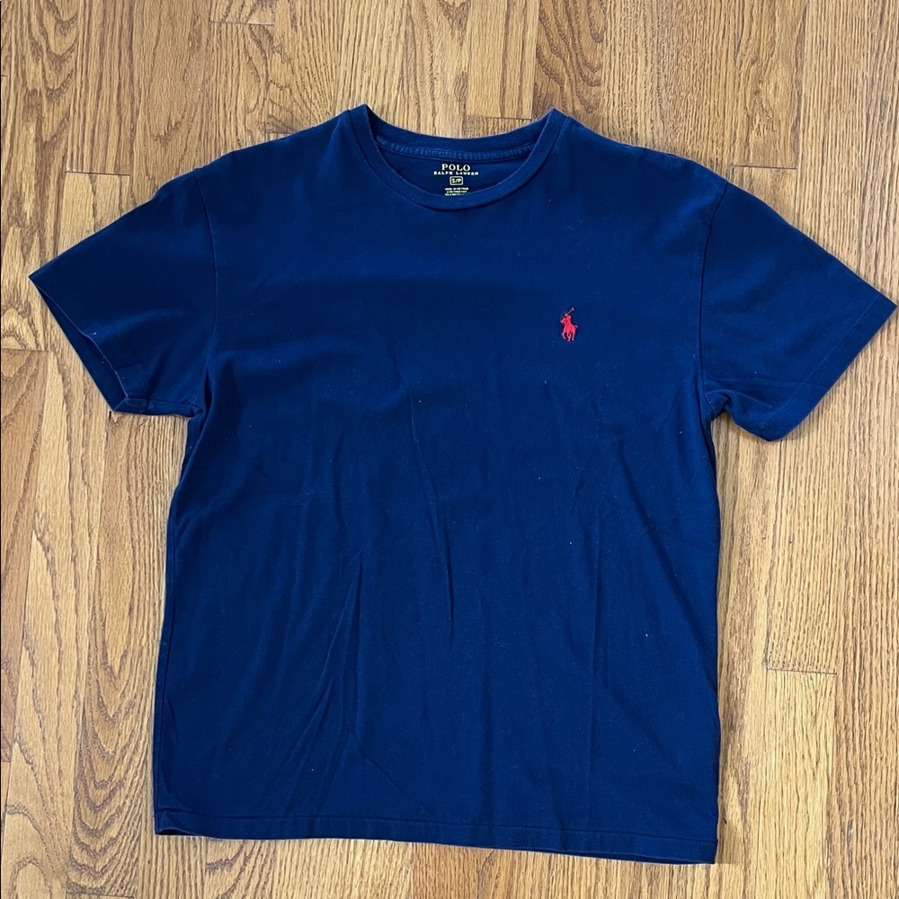 Men's Polo Ralph Lauren T-Shirt Crew Neck Size: S  Color: Navy Blue